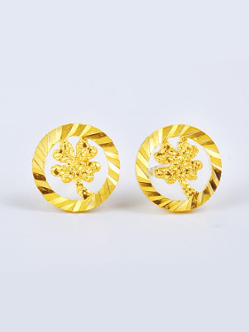 XP Simple Flowery Gold Plated Stud Earrings 1