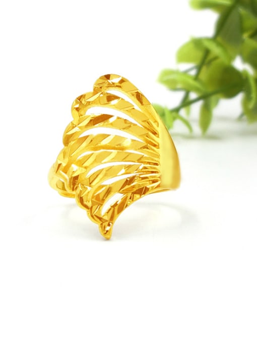 golden Exquisite Geometric Shaped Women Ring