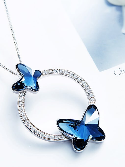 CEIDAI Butterfly Shaped Crystal Necklace 2