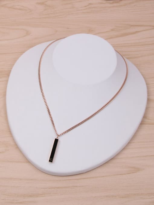 GROSE Rectangular Pendant Lover Clavicle Necklace 0