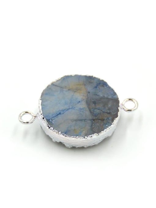 Tess Simple Natural Blue Crystal Round Pendant 1