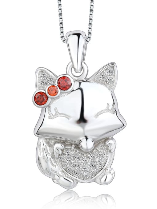 kwan Micro Pave Zircon Lovely Sleeping Squirrel Pendant 1