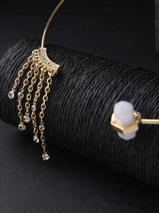 KM Alloy Artificial Pearl Tassels Necklace 2