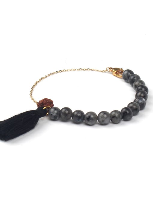 handmade Retro Style Semi-precious Stones Tassel Bracelet 3