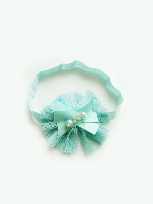 Green Lace Ribbon Ribbon Flower bady headband