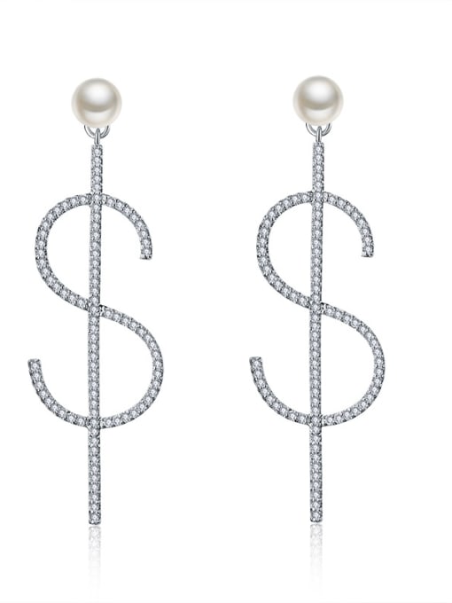 ALI Personality with AAA pearl like earrings 0