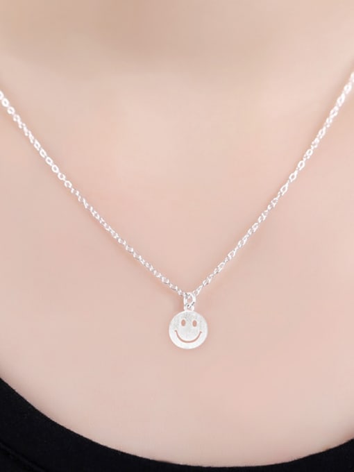 kwan Small Smiling Face Pendant Clavicle Necklace 1