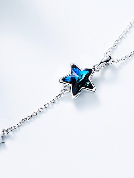 CEIDAI Fashion Blue Star austrian Crystal Copper Pendant 3