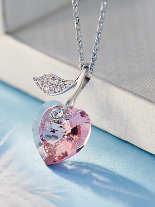 CEIDAI 2018 Heart Shaped austrian Crystal Necklace 0
