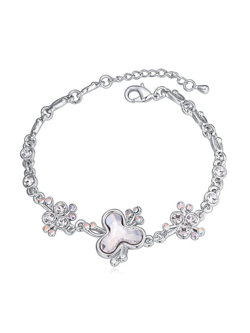 QIANZI Fashion Cubic Shiny austrian Crystals Alloy Bracelet 3