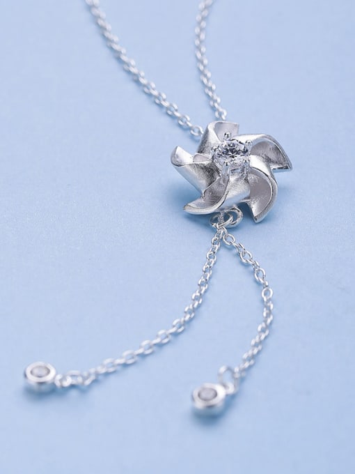 One Silver S925 Silver Windmill Necklace 3
