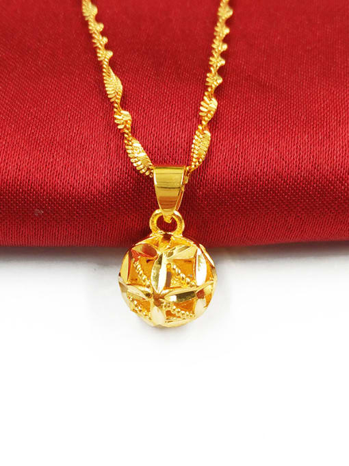 C Gold Plated Crown Shaped Pendant