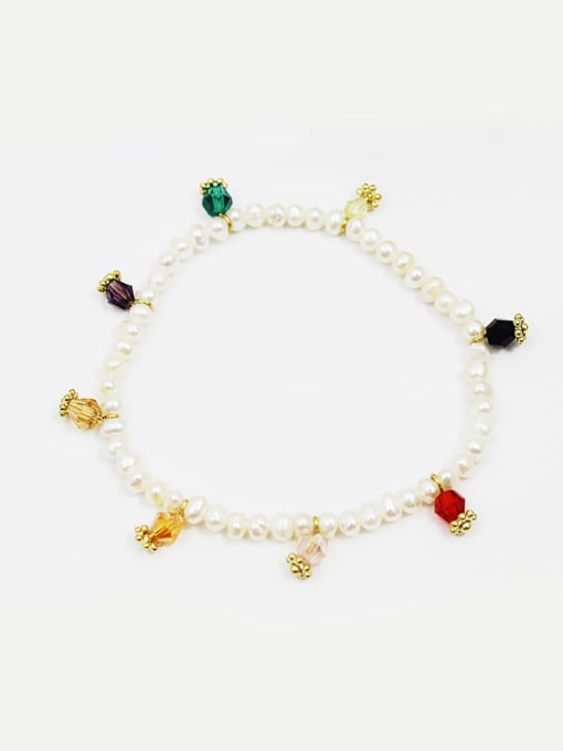 Lang Tony Women Charming Freshwater Pearl Crystal Bracelet