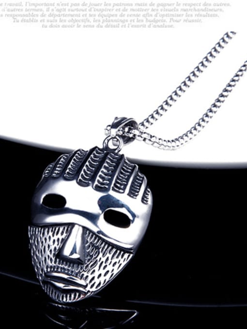 BSL Stainless Steel With Antique Silver Plated Personality  Pharaoh mask  Necklaces 2