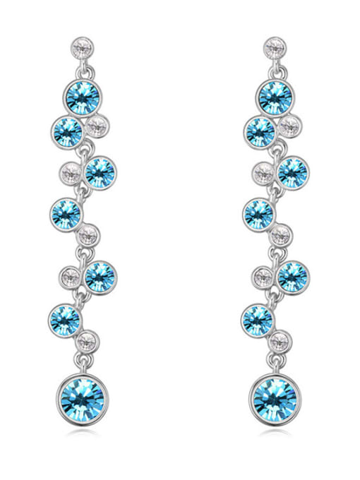 light blue Fashion Cubic austrian Crystals Alloy Drop Earrings