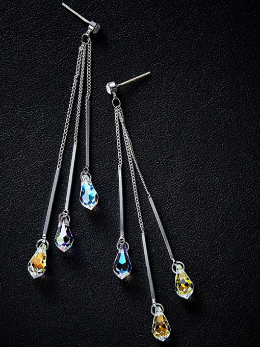 multi-Color Multi-color Swaarovski Crystal drop earring