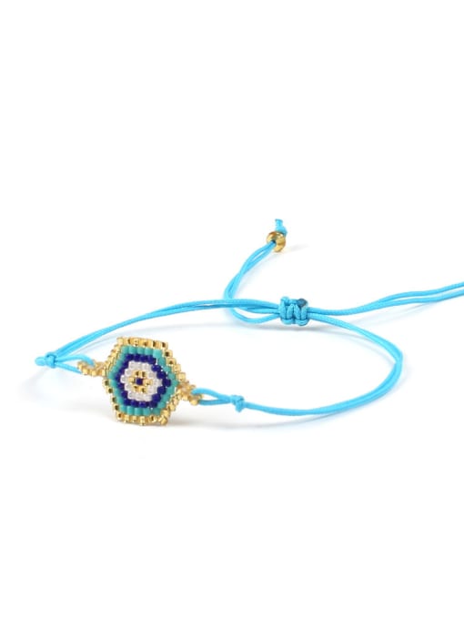 handmade Woven Polyamide Rope Glass Beads Bracelet 1