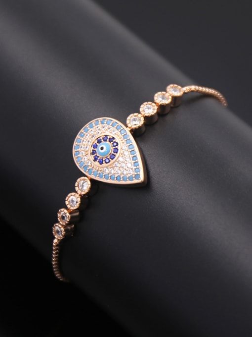 Rose Gold Water drop Shaped Stretch Bracelet