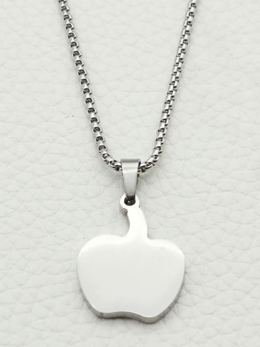 XIN DAI Apple Pendant Stainless Steel Necklace 0