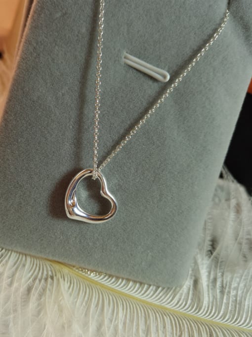 JINDING S925 Sterling Silver Love Heart Necklace 1
