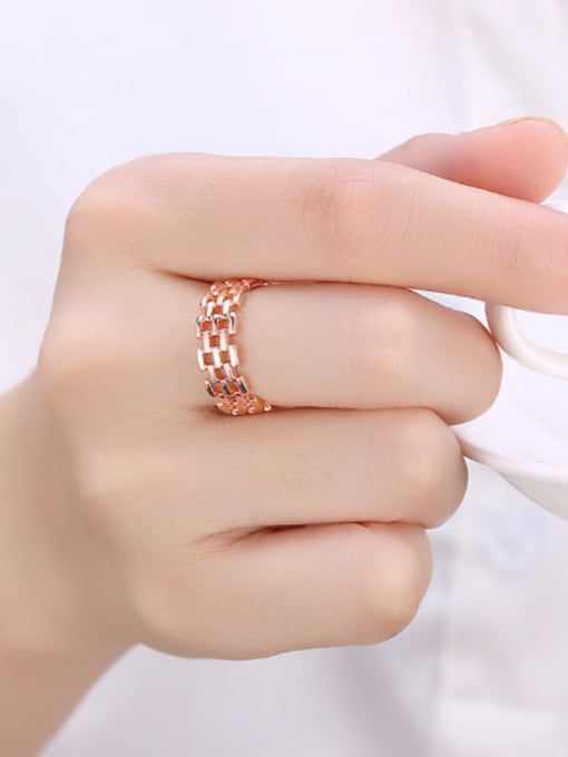 OUXI Simple Fashion Copper Opening Ring 1