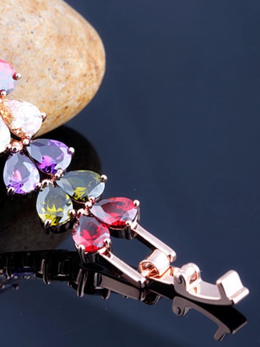 Qing Xing Colorful Water Drop Zircon Mona Lisa Jewelry Bracelet 3