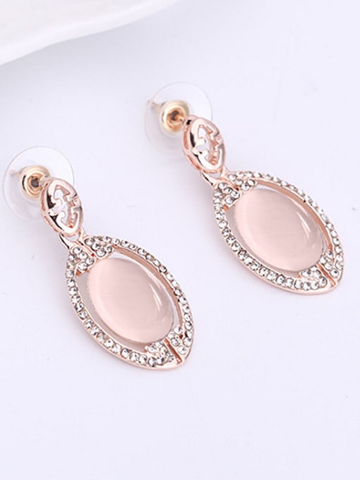BESTIE Alloy Rose Gold Plated Fashion Opal Oval-shaped Two Pieces Jewelry Set 2