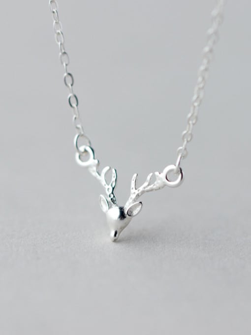 Rosh 925 Sterling Silver With Platinum Plated Cute Deer Necklaces 0