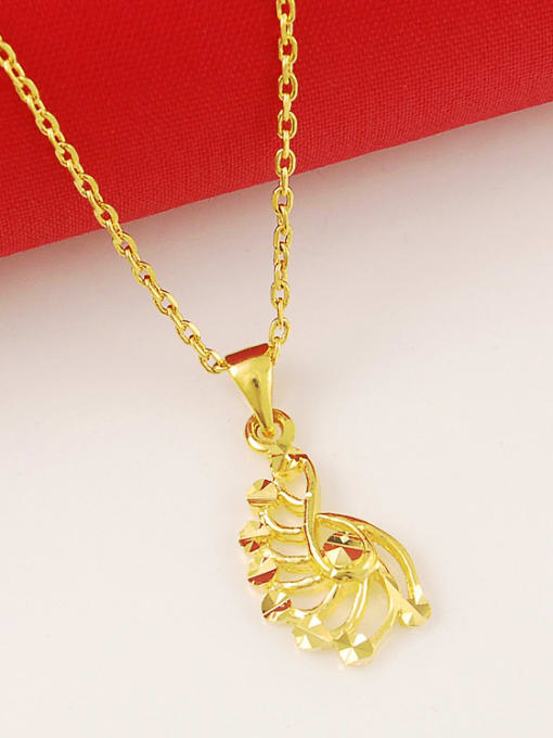 Yi Heng Da High Quality Hollow Geometric Design Copper Necklace 2