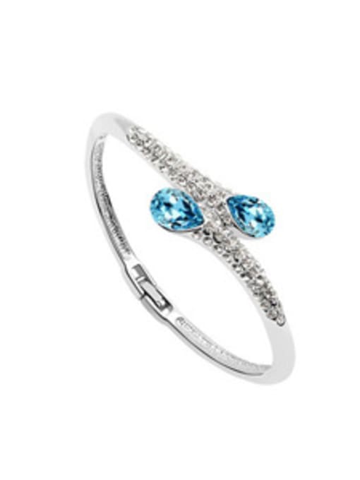 blue Fashion austrian Crystals Alloy Bangle