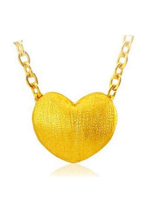 golden Women Elegant Heart Shaped Pendant