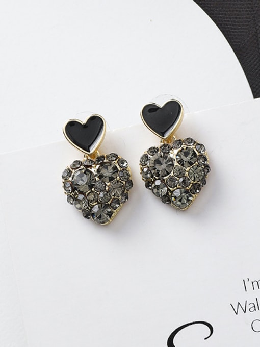 A love money Alloy With Champagne Gold Plated Cute Geometric Stud Earrings