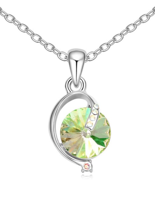 green Fashion Round austrian Crystal Alloy Necklace