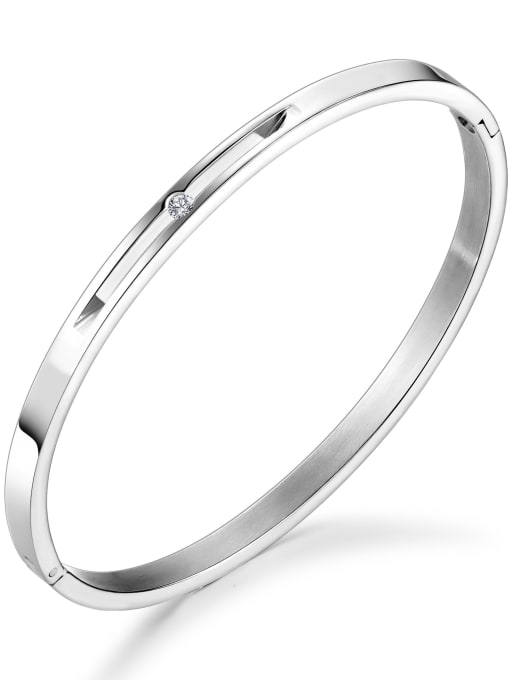 Open Sky Stainless Steel With Zirconia in minimalist style Bangles 2