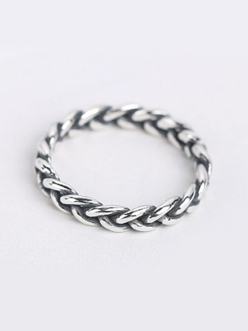 Peng Yuan Retro Thai Silver Woven Ring
