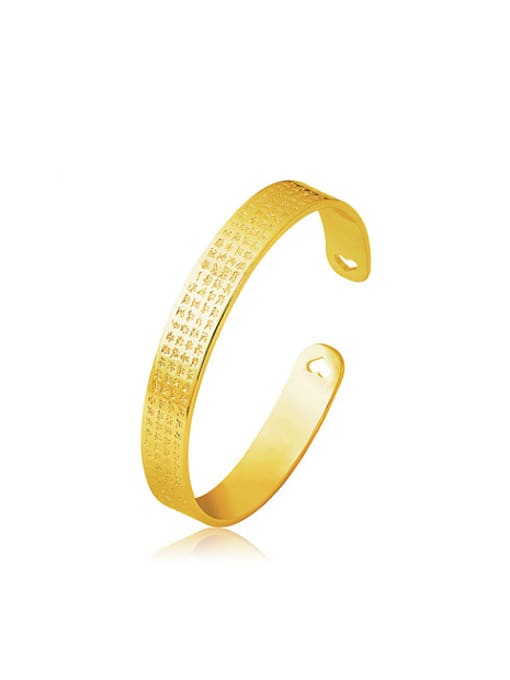 XP Copper Alloy 24K Gold Plated Ethnic style Opening Bangle