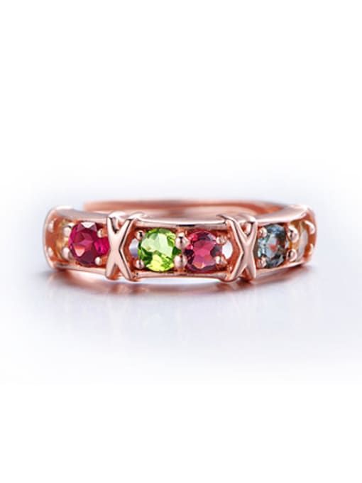 Deli Fashion Multi-color Gemstones Multistone ring 0