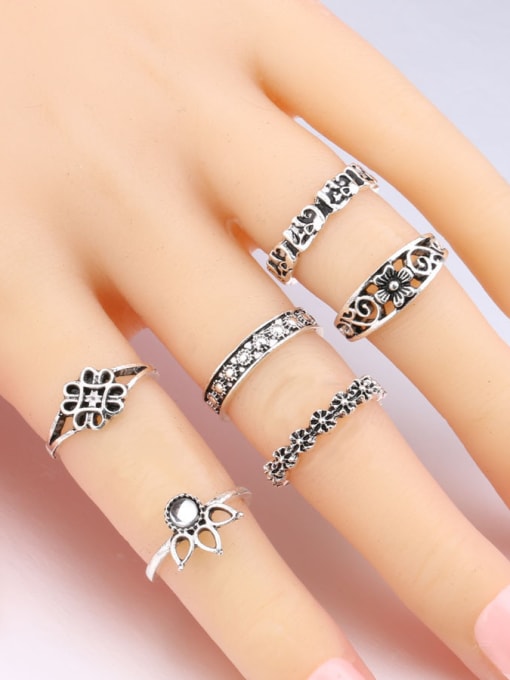 Gujin Retro style Personalized Alloy Ring Set 1