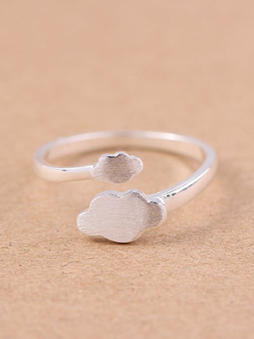 2 Clouds shaped Opening Midi Ring