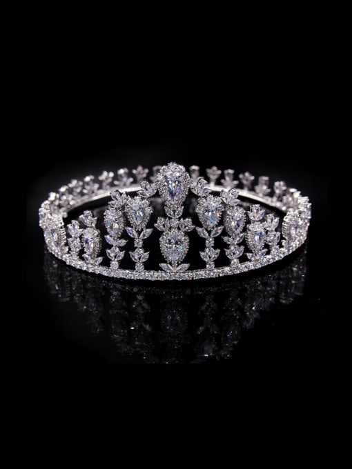 Cong Love Micro Pave Zircons Shining Crown-shape Hair Accessories