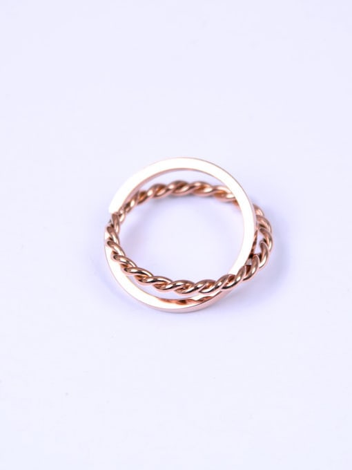 GROSE Cross Twist Rose Gold Plated Ring 1