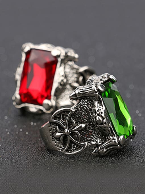 Gujin Exaggerated Retro style Stone Alloy Ring 3