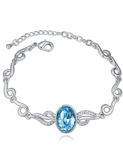QIANZI Fashion Oval austrian Crystal Alloy Bracelet 2