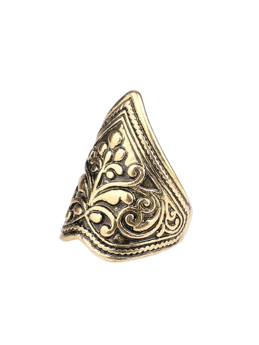 Gujin Retro style Personalized Alloy Carved Ring 2