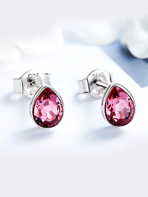 Pink 2018 S925 Silver Crystal stud Earring