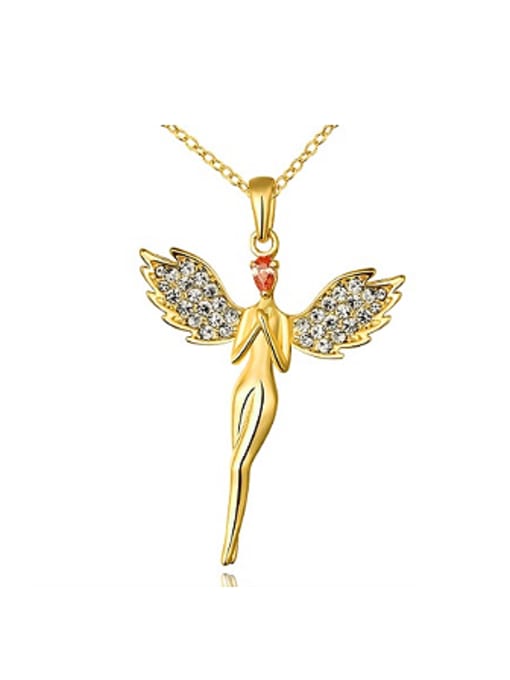 Gold Fashion Angel Rhinestones Women Necklace