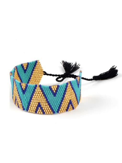 B6025-C Exaggerate Colorful Bohemia Style Tassel Bracelet
