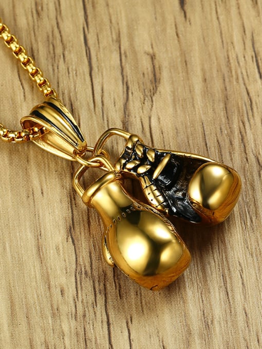 golden Exquisite Gold Plated Knuckles Shaped Titanium Pendant