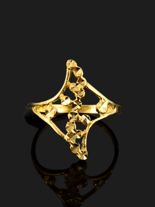 Yi Heng Da High Quality 24K Gold Plated Diamond Shaped Ring 1
