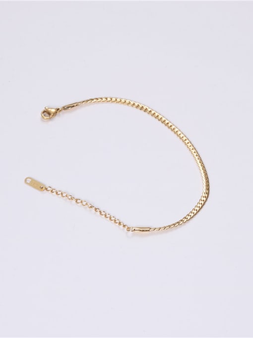 GROSE Titanium With Gold Plated Simplistic Fringe Bracelets 0